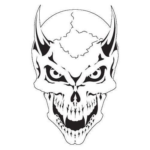 Трафарет тату череп