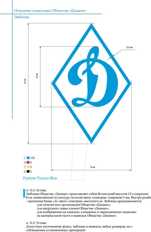 Динамо Москва логотип размер