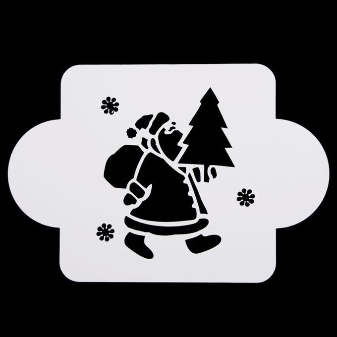 Трафареты на новый год для искусственного снега