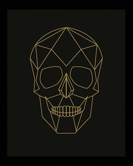 Череп из линий