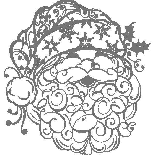 Дед Мороз трафарет