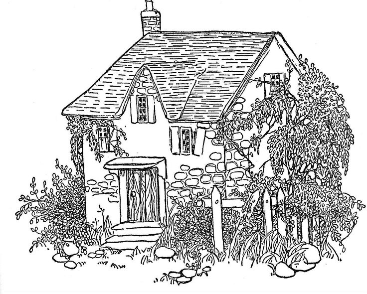 Дом раскраска