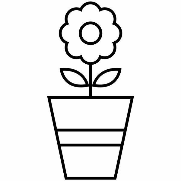 Контур горшочки для цветов