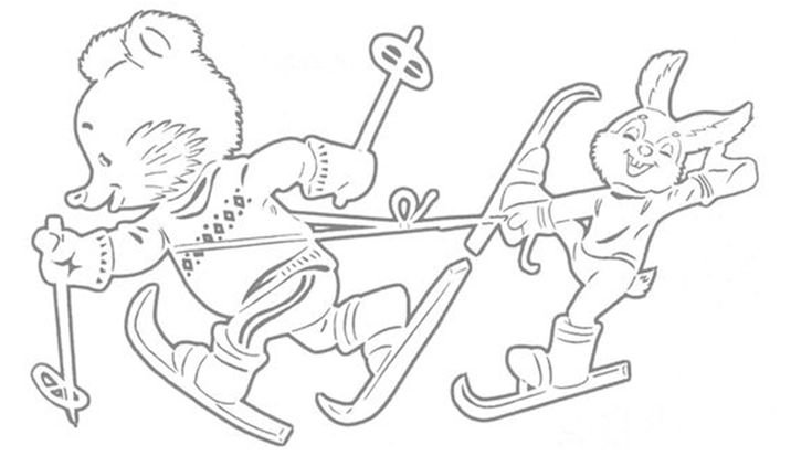 Спортивные новогодние вырезалки