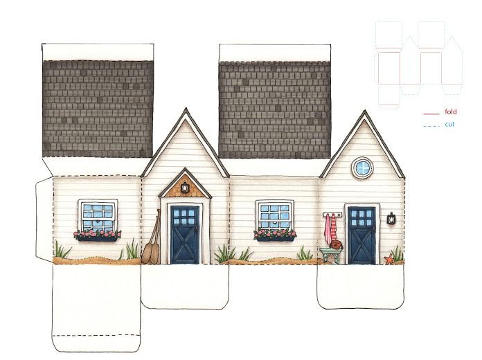 Макет картонного домика