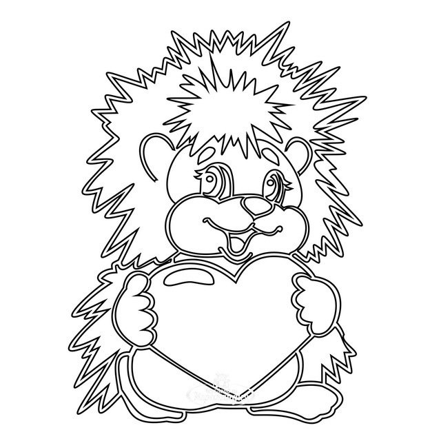 Новогодние вырезалки на окна Ежик