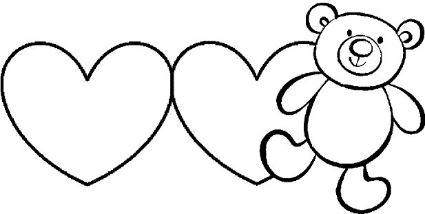 Сердечко раскраска для детей