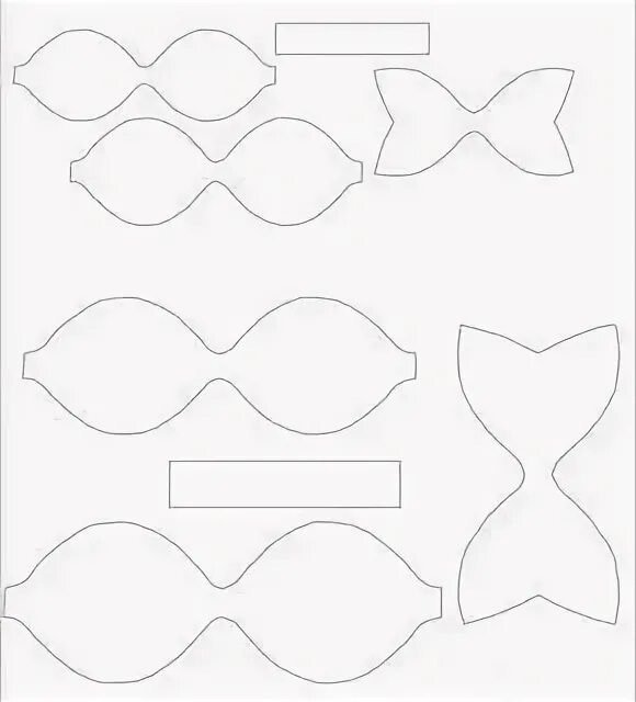 Шаблон бантика из кожзама