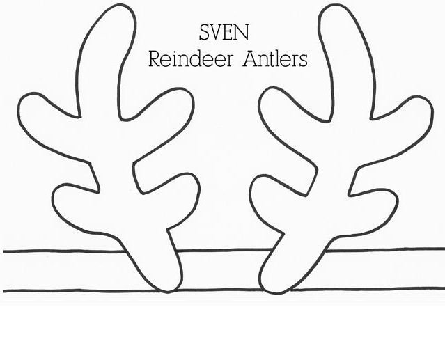 Рога оленя трафарет