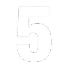 Цифра 5 трафарет