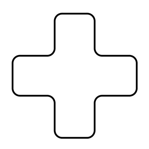 Макет знака плюс