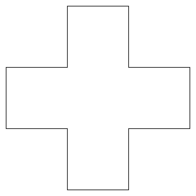 Крестик трафарет