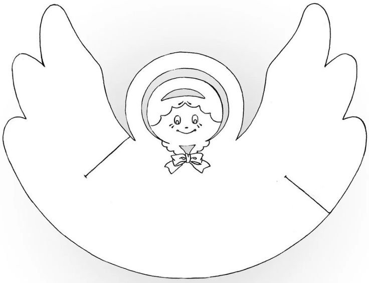 Фигурка ангела из бумаги