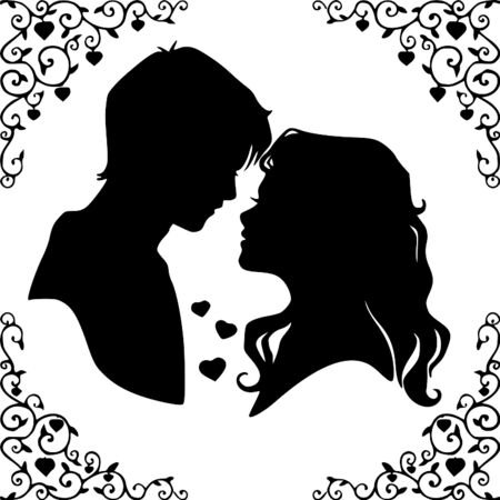 Трафареты парень с девушкой