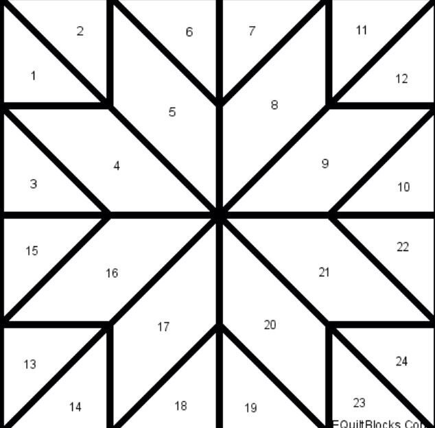 Лоскутный блок восьмиконечная звезда