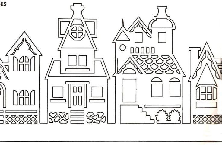 Домик трафарет