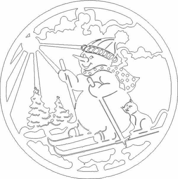 Новогодние вырезалки на окна трафареты