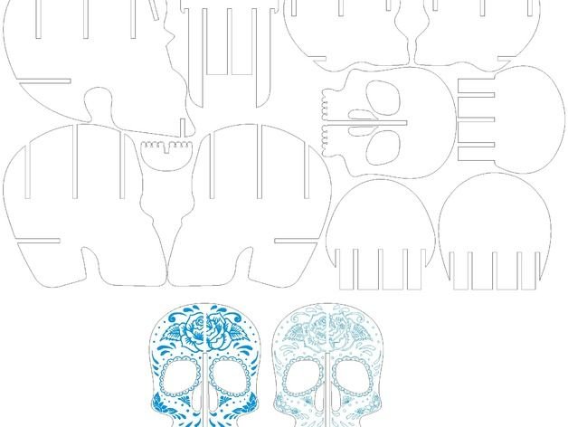 Развертка маски черепа