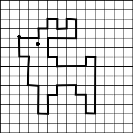 Рисунки по клеточкам 1 вправо