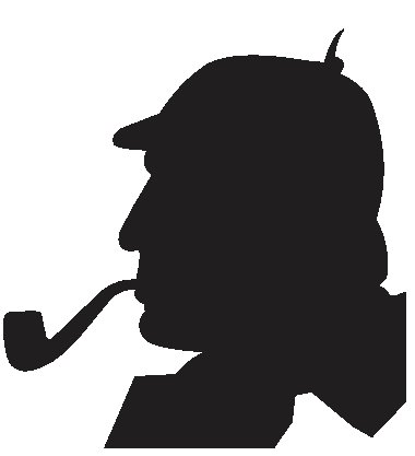 Силуэт Шерлока Холмса с трубкой