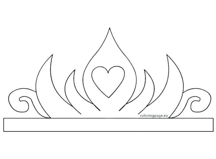 Лекало короны принцессы