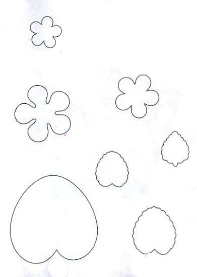 Цветы шаблон для аппликации