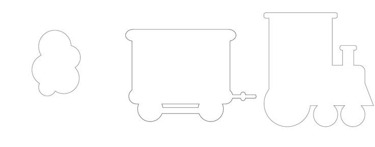 Паровозик шаблон для аппликации