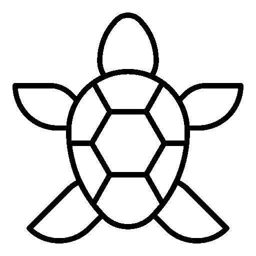 Черепашка контур