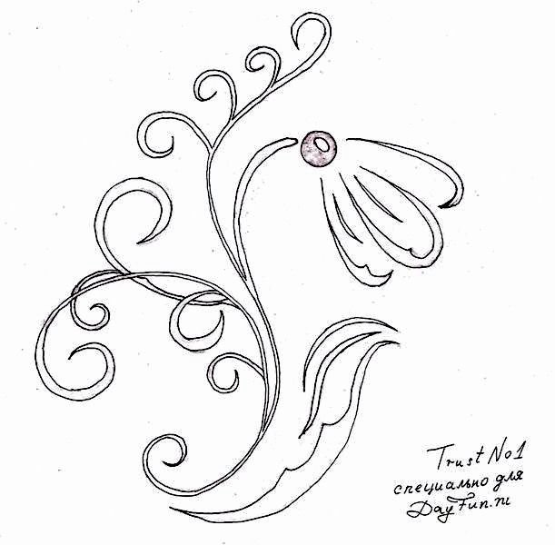 Простые узоры для джутовой филиграни