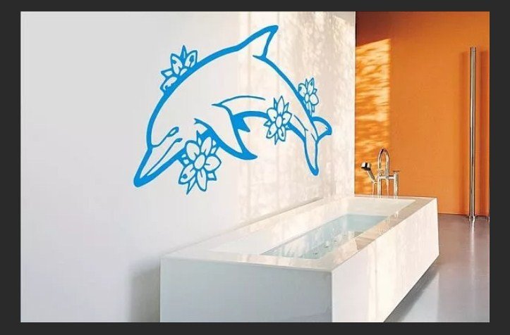 Трафарет на дверь в ванную