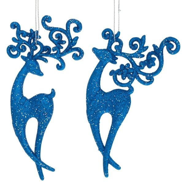 Олень в стиле гжельской росписи