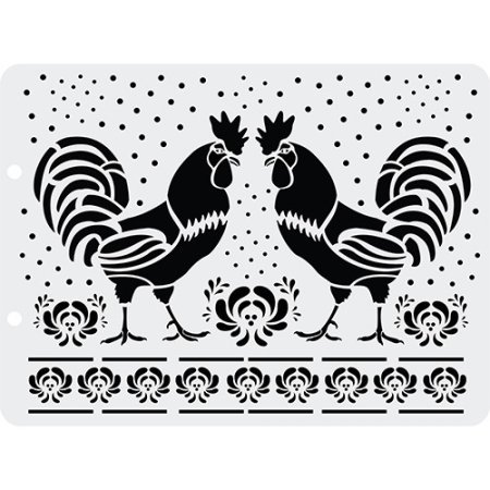 Трафарет петуха