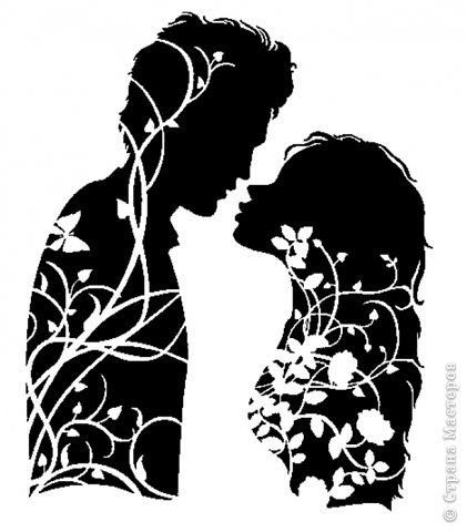 Силуэты влюбленных