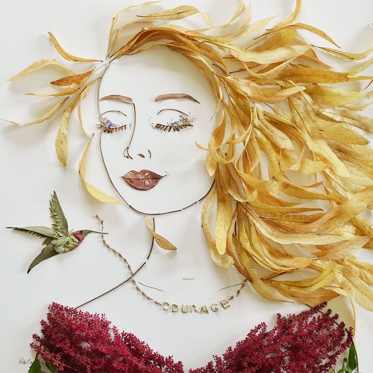 Аппликация из природного материала