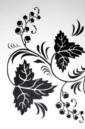 Симметричный трафарет для стен