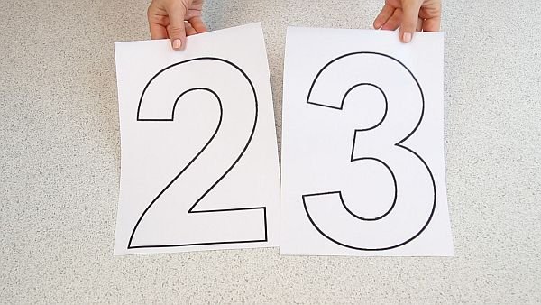 Трафарет для торта цифра