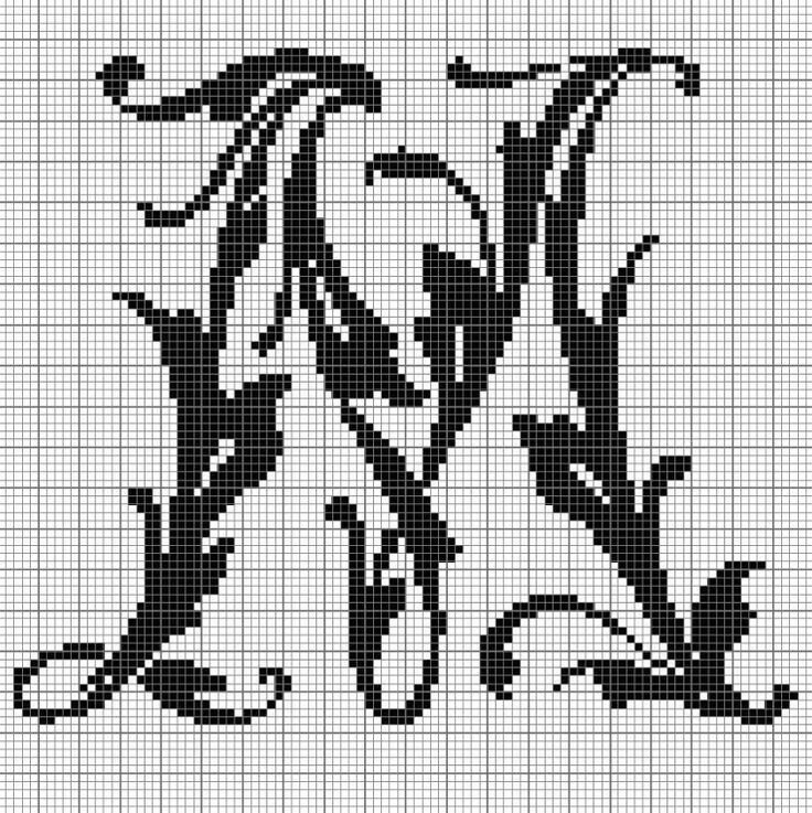 Вензель вышивка крестом