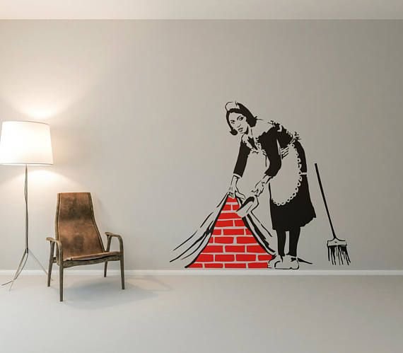 Трафаретное граффити Бэнкси