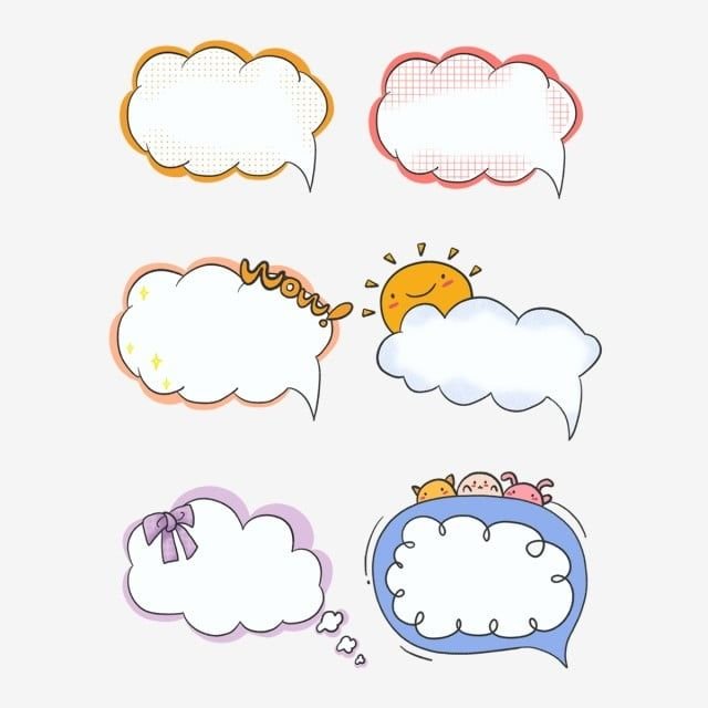 Стикер облако для текста