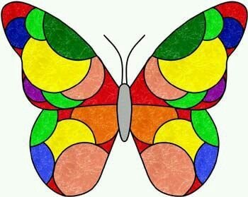 Витраж "бабочка"