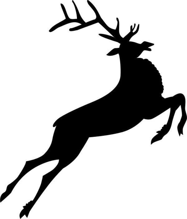 Новогодний олень трафарет