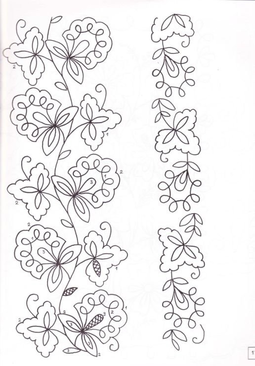 Орнамент для вышивки тамбурным швом