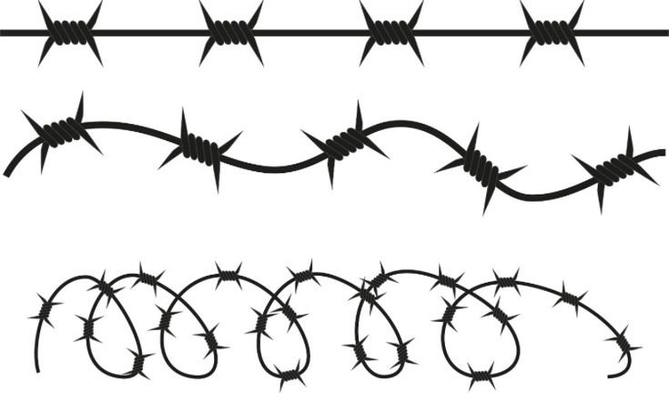 Колючая проволока рисунок