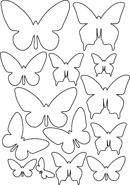 Шаблон маленьких бабочек