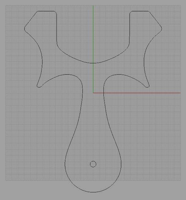 Чертеж рогатки для охоты с размерами