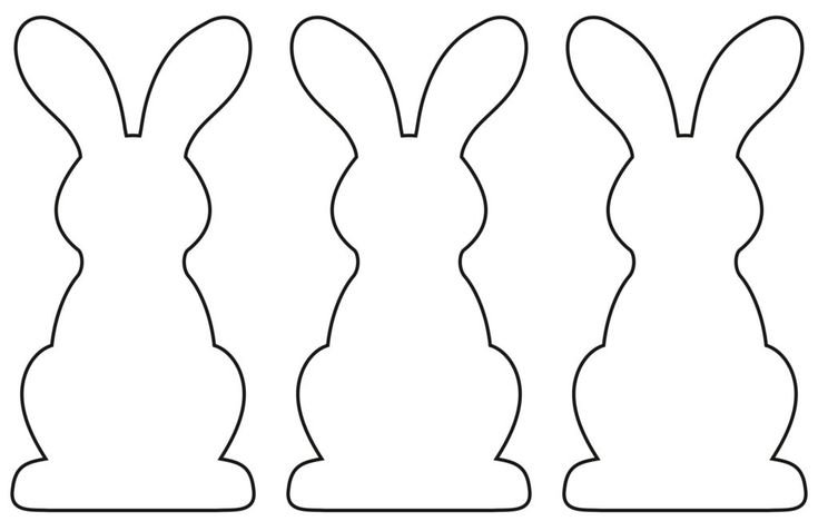 Пасхальный кролик трафарет