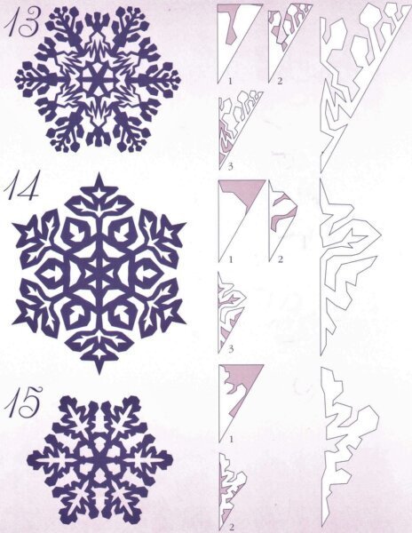 Ажурные снежинки для вырезания
