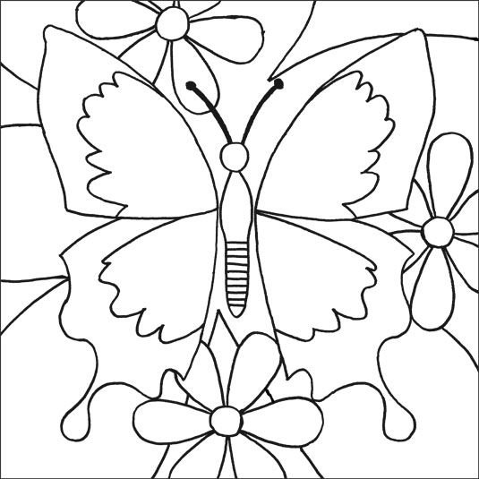 Бабочка витраж раскраска