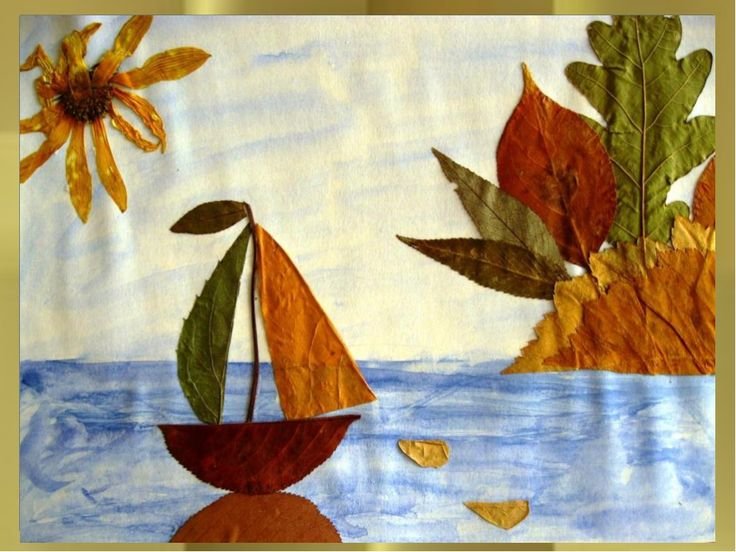 Аппликация из природного материала