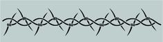 Орнамент колючая проволока эскиз
